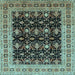 Square Oriental Light Blue Traditional Rug, urb622lblu