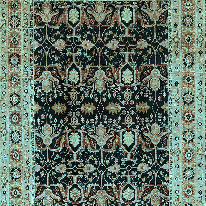 Oriental Light Blue Traditional Rug, urb622lblu