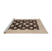 Sideview of Machine Washable Industrial Modern Brown Rug, wshurb623