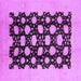 Square Oriental Purple Traditional Rug, urb623pur