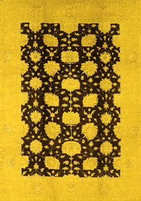 Oriental Yellow Traditional Rug, urb623yw