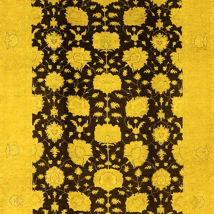Oriental Yellow Traditional Rug, urb623yw