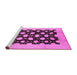 Sideview of Machine Washable Oriental Pink Traditional Rug, wshurb623pnk