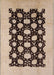 Mid-Century Modern Brown Oriental Rug, urb623