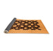 Sideview of Oriental Orange Traditional Rug, urb623org