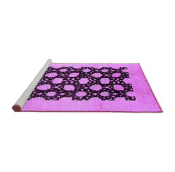 Sideview of Machine Washable Oriental Purple Traditional Area Rugs, wshurb623pur