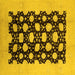 Square Oriental Yellow Traditional Rug, urb623yw