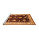 Sideview of Machine Washable Oriental Orange Traditional Area Rugs, wshurb624org