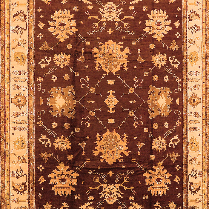 Machine Washable Oriental Orange Traditional Area Rugs, wshurb624org