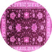 Round Oriental Pink Traditional Rug, urb624pnk