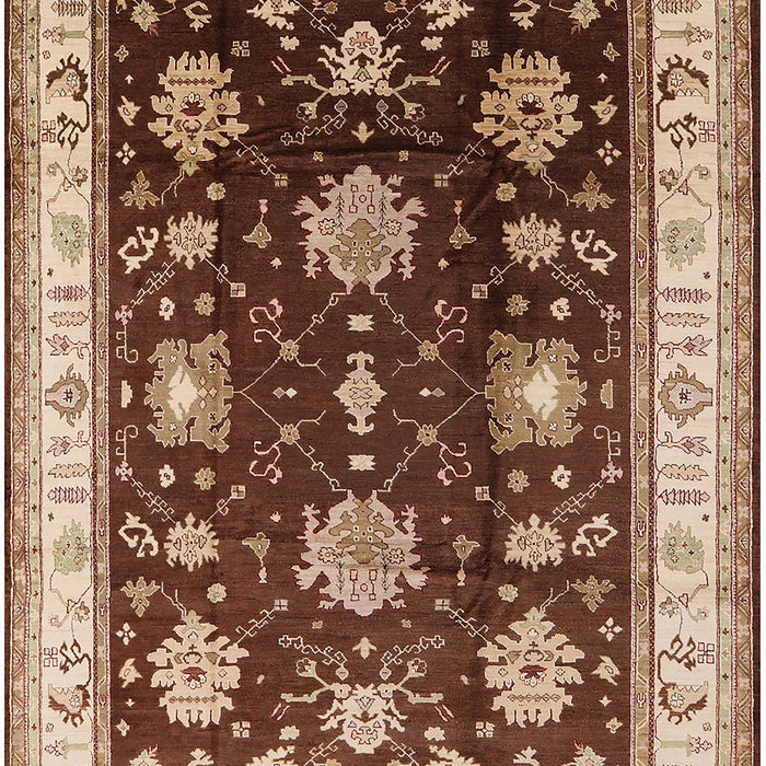 Mid-Century Modern Saffron Red Oriental Rug, urb624