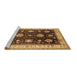 Sideview of Machine Washable Oriental Brown Traditional Rug, wshurb624brn