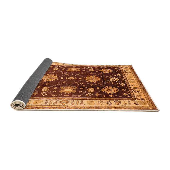 Sideview of Oriental Orange Traditional Rug, urb624org