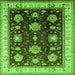 Square Oriental Green Traditional Rug, urb624grn