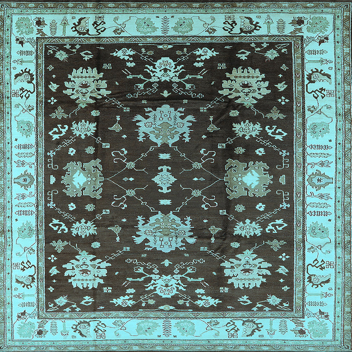 Square Oriental Light Blue Traditional Rug, urb624lblu