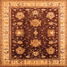 Square Oriental Orange Traditional Rug, urb624org