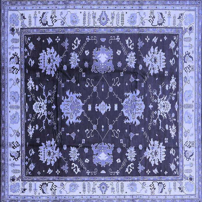 Square Oriental Blue Traditional Rug, urb624blu
