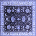 Square Oriental Blue Traditional Rug, urb624blu