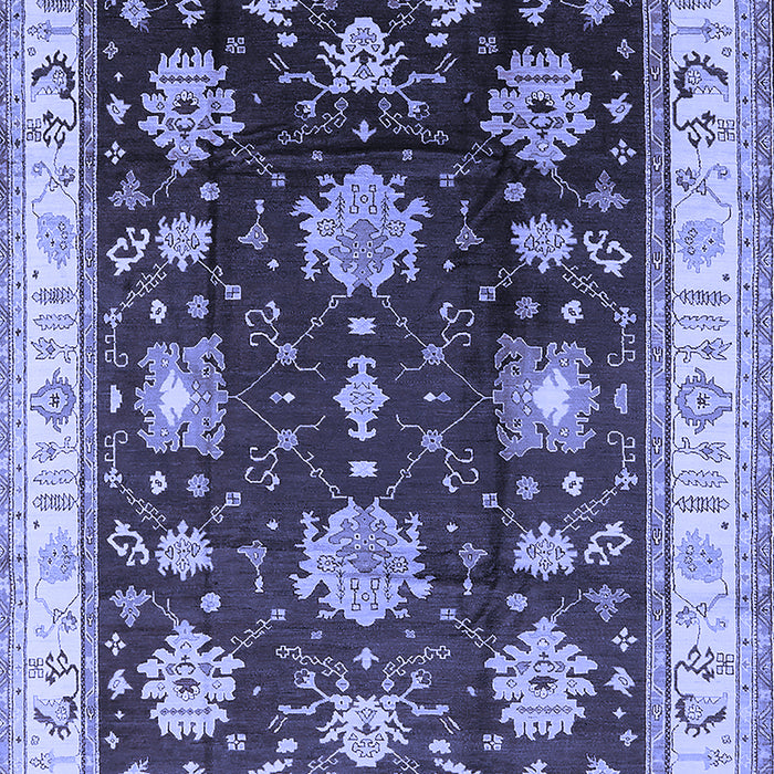 Machine Washable Oriental Blue Traditional Rug, wshurb624blu