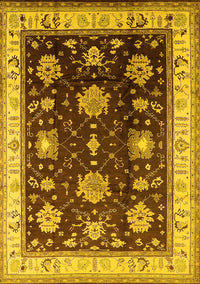 Oriental Yellow Traditional Rug, urb624yw