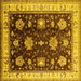 Square Oriental Yellow Traditional Rug, urb624yw