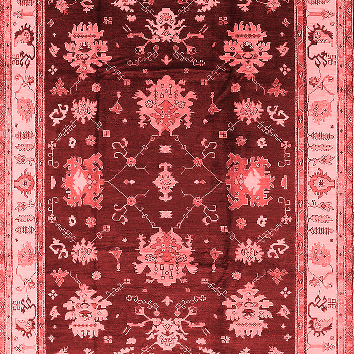 Machine Washable Oriental Red Traditional Rug, wshurb624red