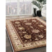 Machine Washable Industrial Modern Saffron Red Rug in a Family Room, wshurb624