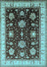 Machine Washable Oriental Light Blue Traditional Rug, wshurb624lblu