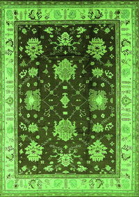 Oriental Green Traditional Rug, urb624grn