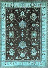 Oriental Light Blue Traditional Rug, urb624lblu