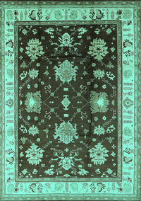 Oriental Turquoise Traditional Rug, urb624turq