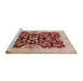 Sideview of Machine Washable Industrial Modern Red Rug, wshurb625