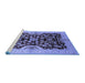 Sideview of Machine Washable Oriental Blue Traditional Rug, wshurb625blu