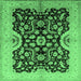 Square Oriental Emerald Green Traditional Rug, urb625emgrn
