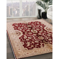 Mid-Century Modern Red Oriental Rug, urb625
