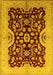 Oriental Yellow Traditional Rug, urb625yw