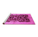 Sideview of Machine Washable Oriental Pink Traditional Rug, wshurb625pnk