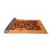 Sideview of Oriental Orange Traditional Rug, urb625org