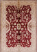 Machine Washable Industrial Modern Red Rug, wshurb625