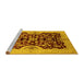 Sideview of Machine Washable Oriental Yellow Traditional Rug, wshurb625yw