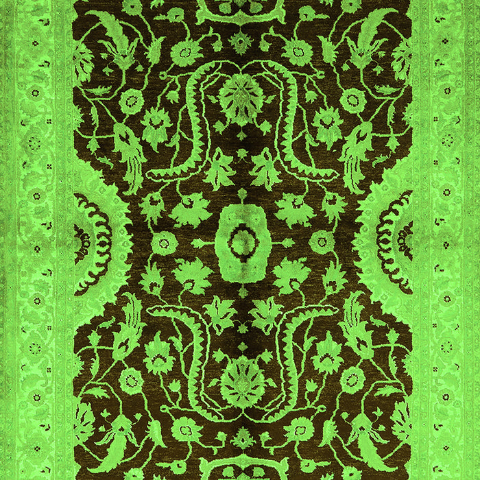 Oriental Green Traditional Rug, urb625grn