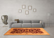 Machine Washable Oriental Orange Traditional Area Rugs in a Living Room, wshurb625org