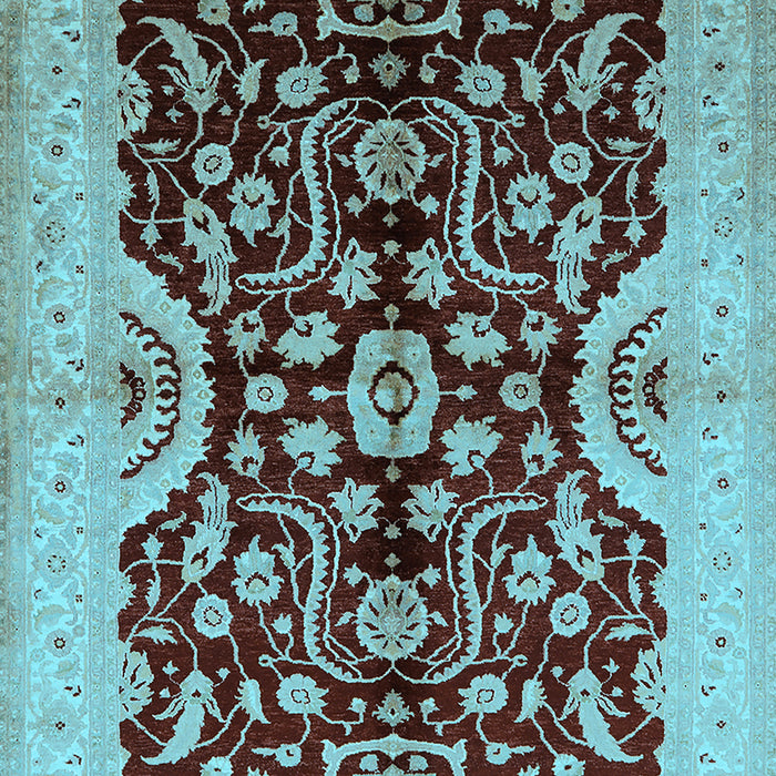 Oriental Light Blue Traditional Rug, urb625lblu