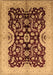 Machine Washable Oriental Brown Traditional Rug, wshurb625brn