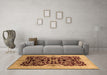 Machine Washable Oriental Brown Traditional Rug in a Living Room,, wshurb625brn