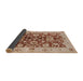 Sideview of Mid-Century Modern Mahogany Brown Oriental Rug, urb626