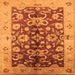 Square Oriental Orange Traditional Rug, urb626org