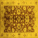 Square Oriental Yellow Traditional Rug, urb626yw