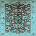 Square Oriental Light Blue Traditional Rug, urb626lblu
