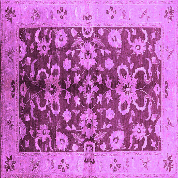 Square Oriental Purple Traditional Rug, urb626pur
